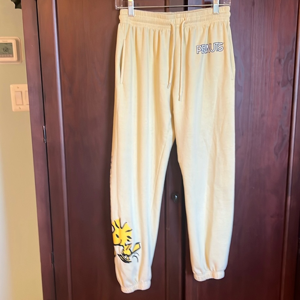 Peanuts Yellow Sweatpants with Woodstock Design